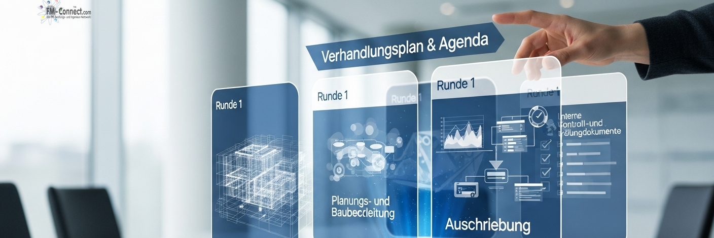 Verhandlungsplan und Agenda Runde 1 zur strukturierten Durchführung von Ausschreibungsverhandlungen im Facility Management